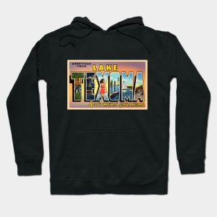 Greetings from Lake Texoma, Southern Oklahoma - Vintage Large Letter Postcard Hoodie